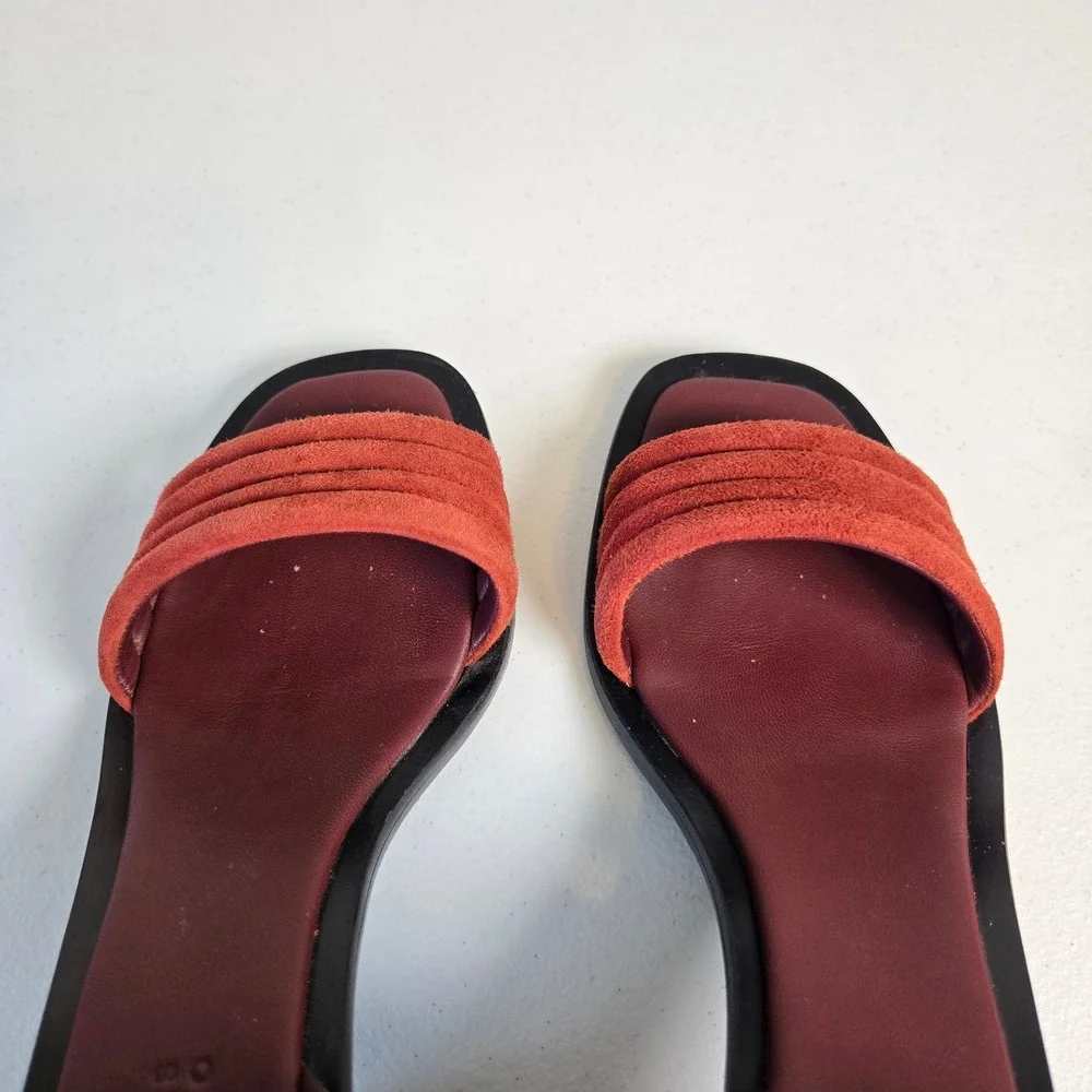 Mercedes Castillo Hiru Ankle Strap Block Heel Leather Sandals US 6.5/ EU 36.5‎
